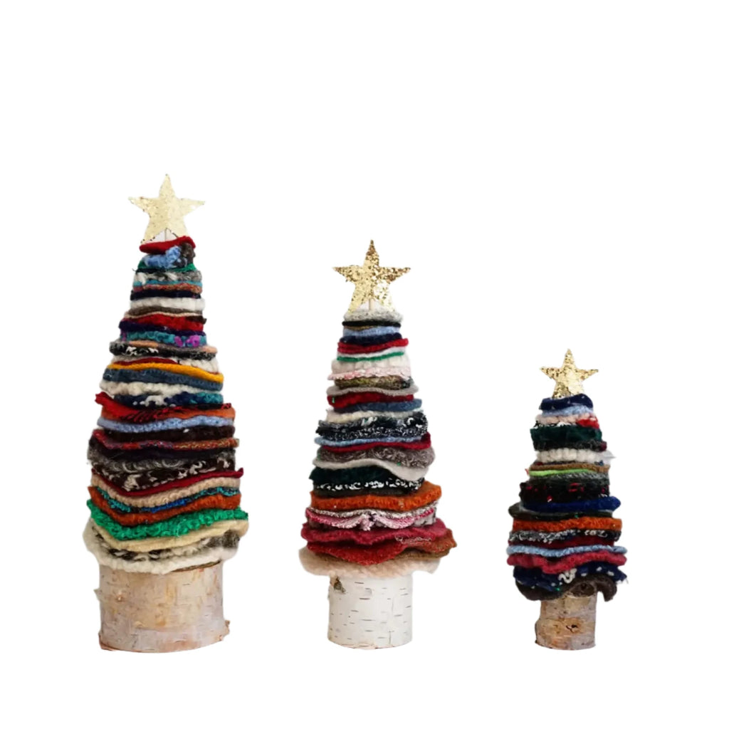 Felted Wool Christmas Trees