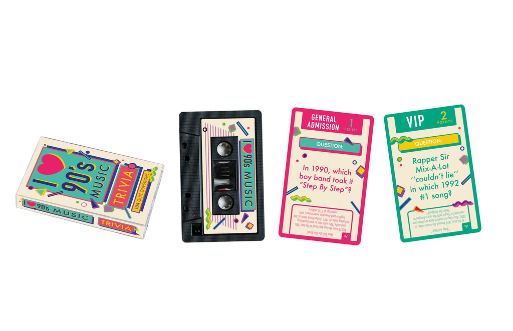 I Love 90's Music Trivia Card Game