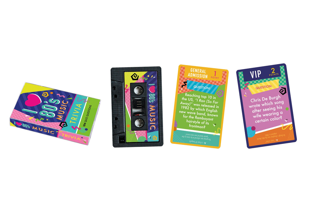 I Love 80's Music Trivia Card Game