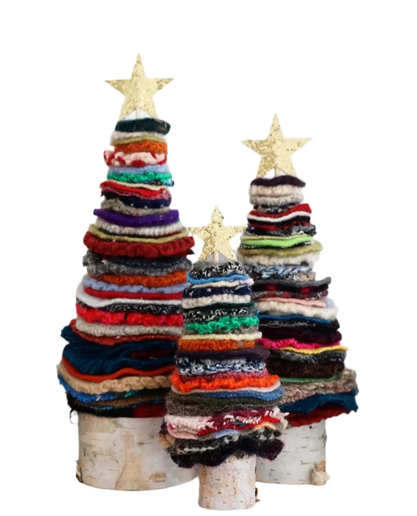 Felted Wool Christmas Trees