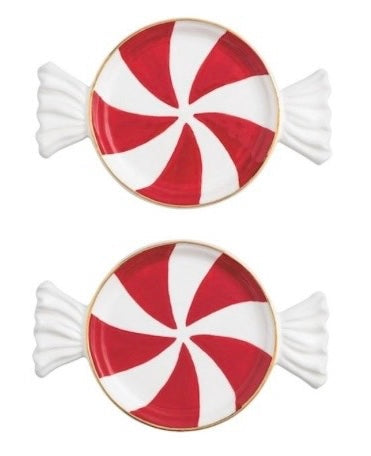 Red Candy Shaped Tidbit Plate Set