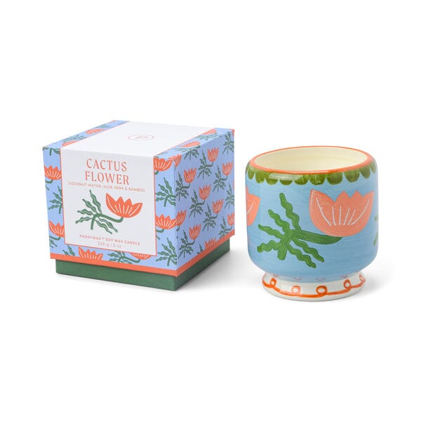 Handpainted "Flower" Ceramic Candle or Boxed Matches  Paddywax   