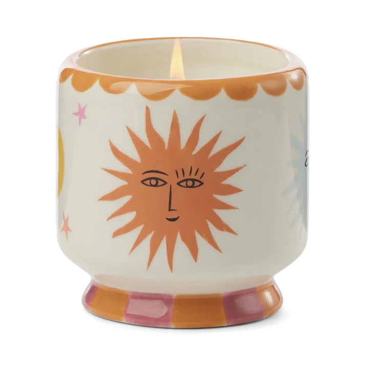 Handpainted "Sun" Ceramic Candle or Boxed Matches  Paddywax   