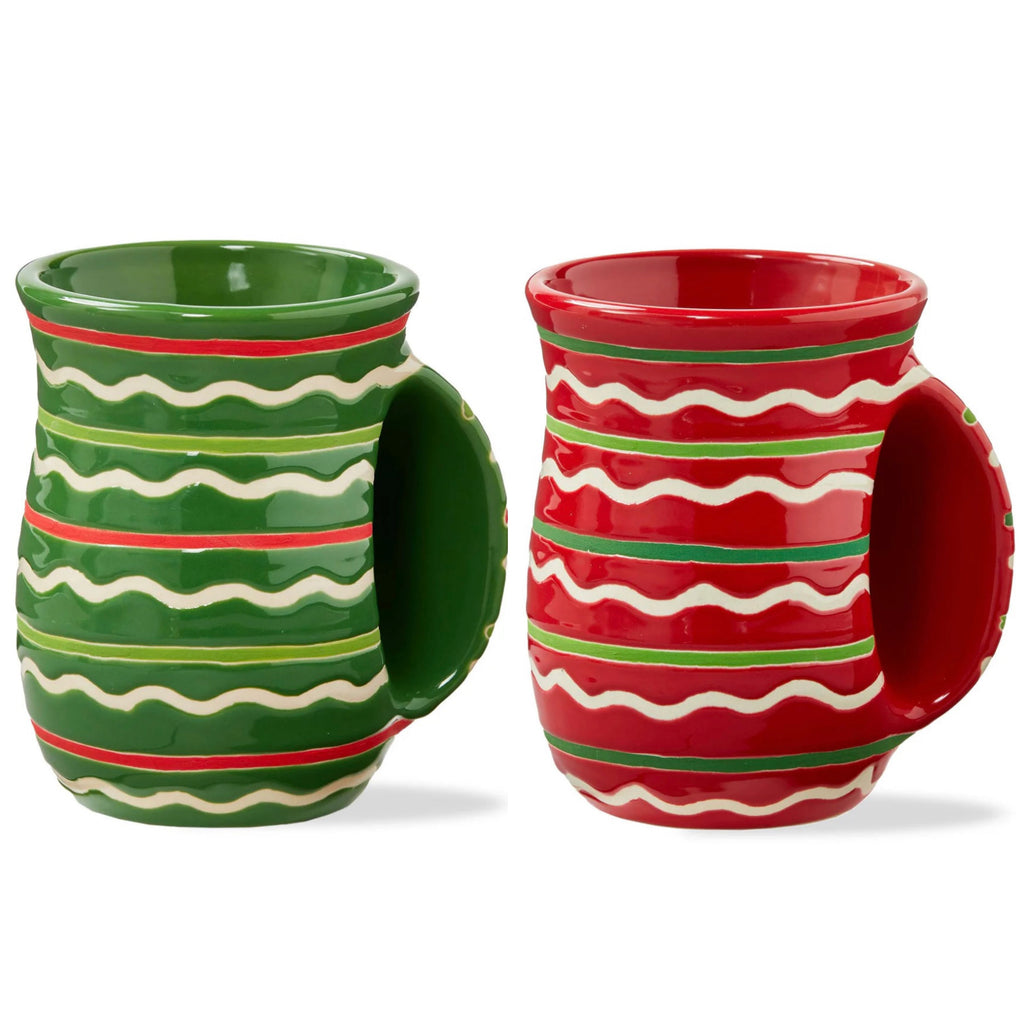 Festive Stripe Handwarmer Mug