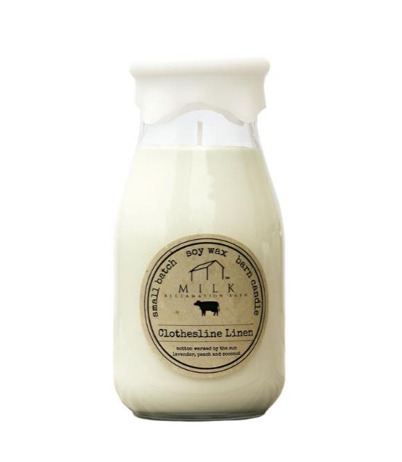 Milk Bottle Candles  Milk Reclamation Barn Clothesline Linen  