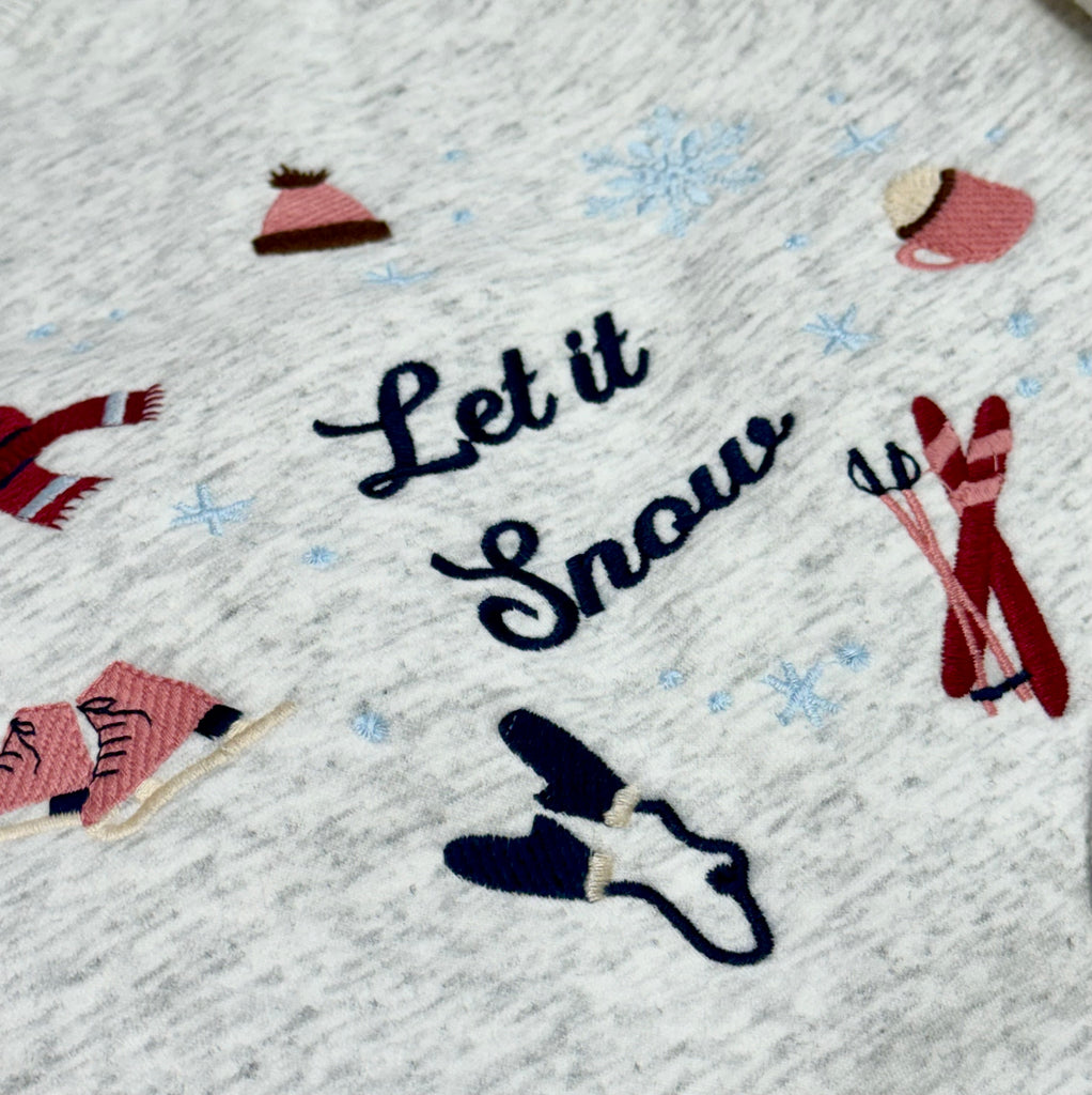 Let It Snow Embroidered Sweatshirt