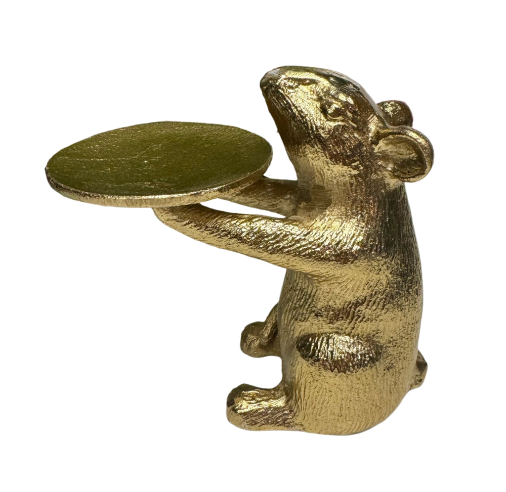 Gold Mouse Candle Holder