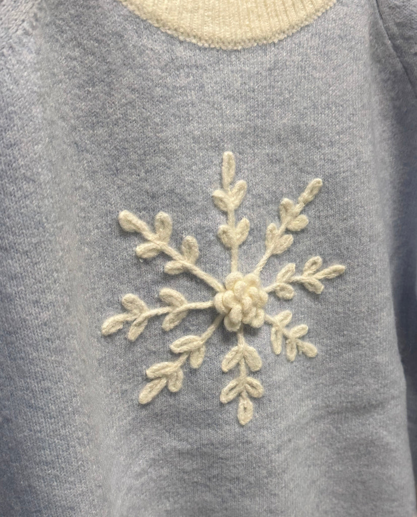 Embroidered Snowflake Sweater