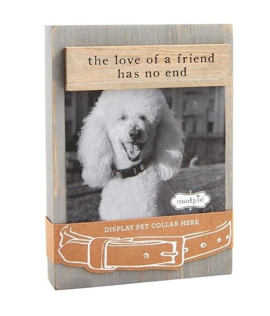 Dog Collar Frame  Mud Pie Gray  