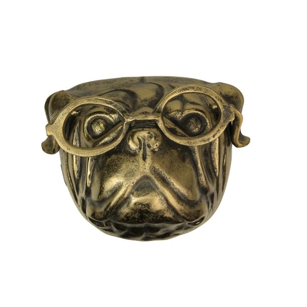 Gold Mustache Dog Wall Accent