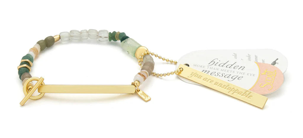 Hidden Message Bracelet- Unstoppable