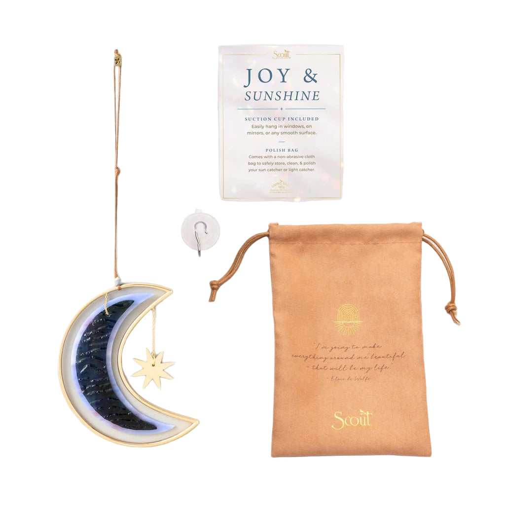 Stained Glass Light Catcher- Moon Star
