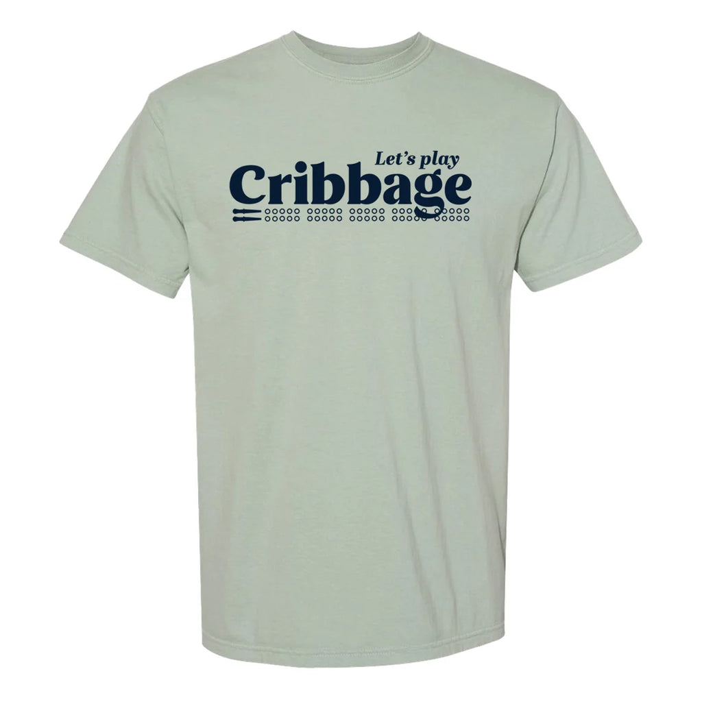 Let's Play Cribbage Tee- Bay Green