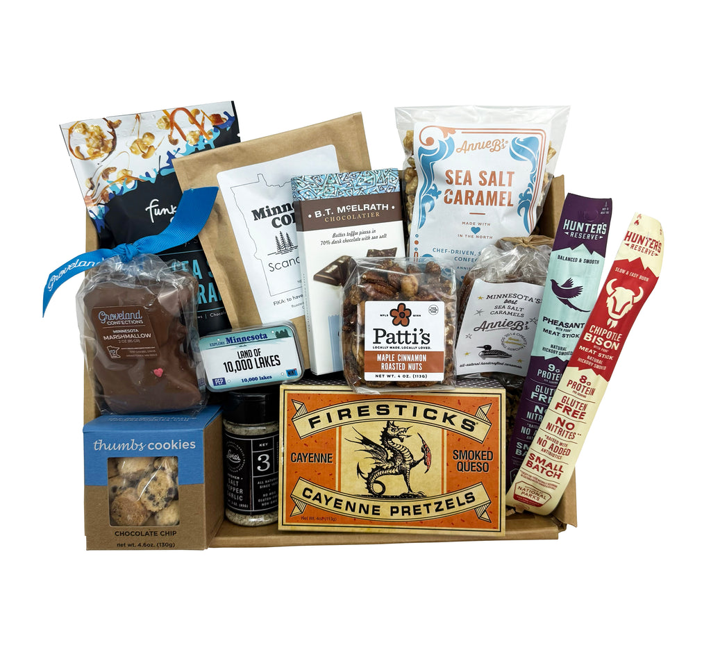 minnesota gift box with minnesota made food products