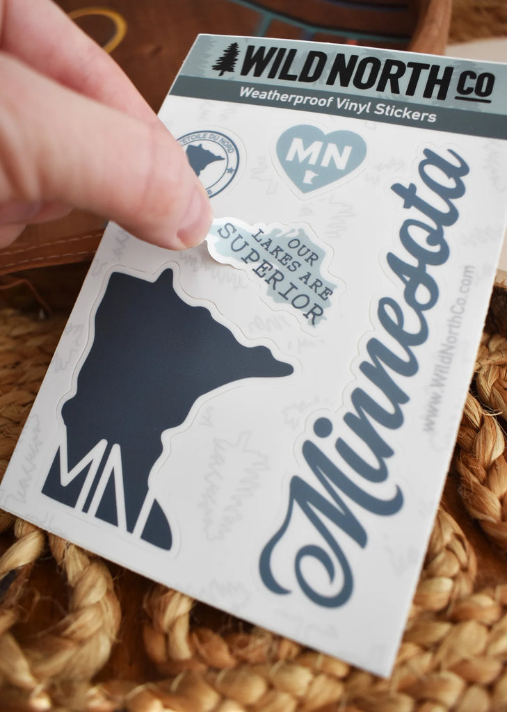 Minnesota themed sticker set