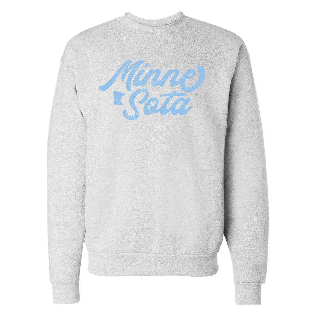 Minnesota Script Crewneck- Ashv