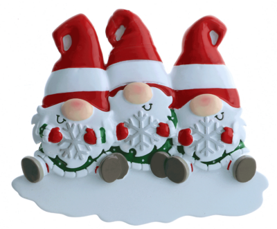 Gnome Family Ornaments  Polar X 3  