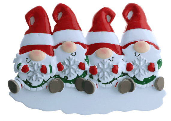 Gnome Family Ornaments  Polar X 4  