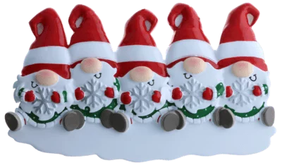 Gnome Family Ornaments  Polar X 5  