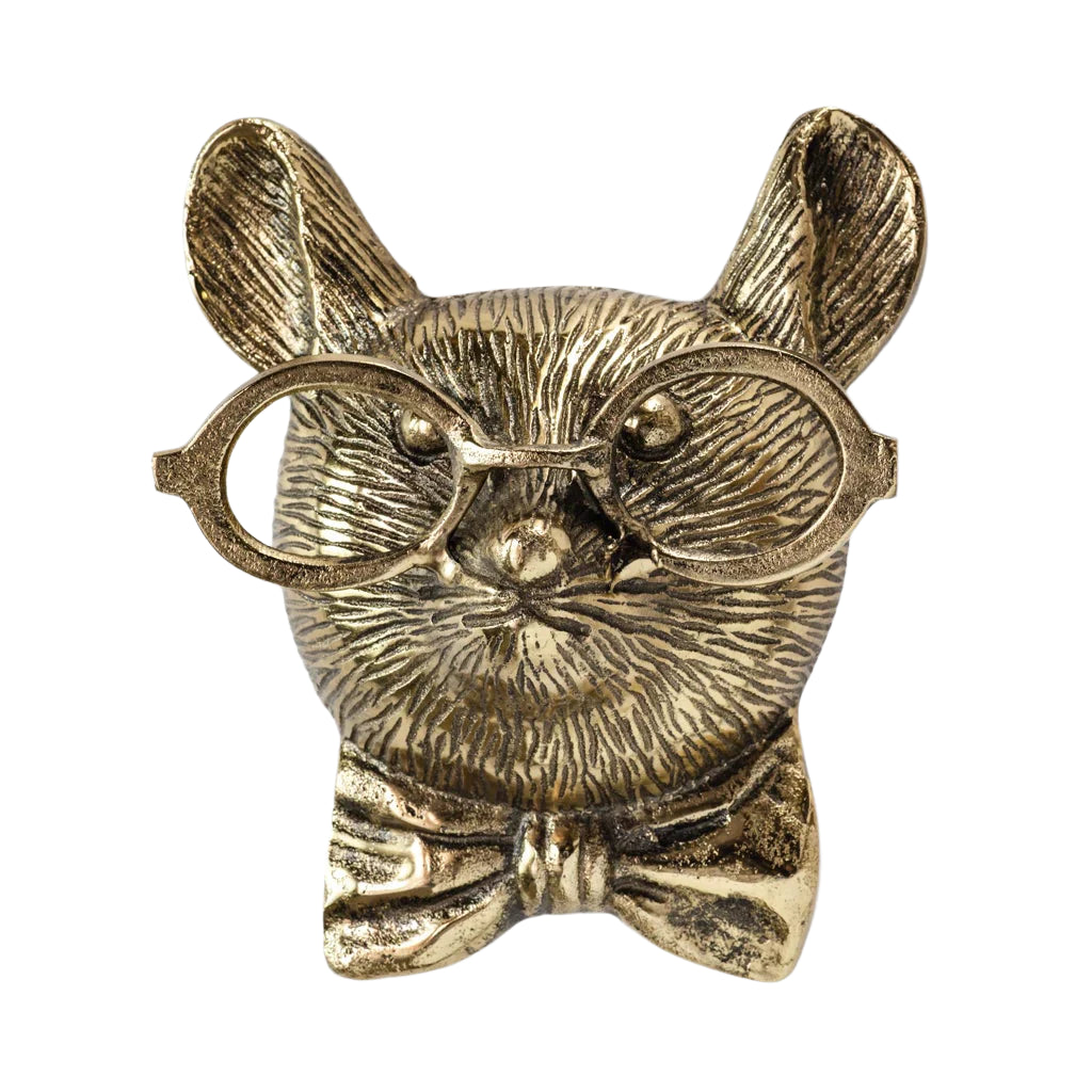 Gold Mustache Mouse Wall Accent