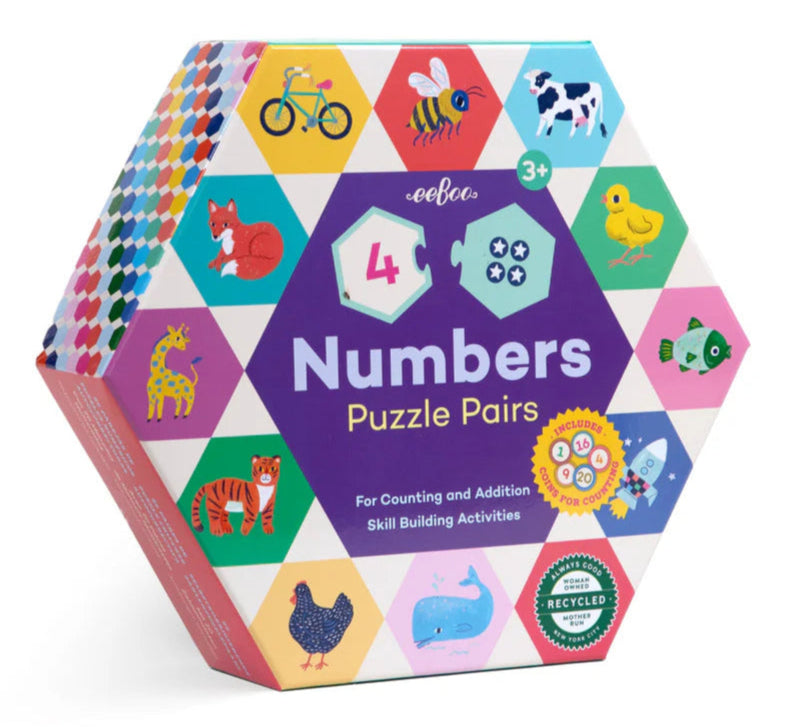 numbers puzzle pairs for counting and addition skill building activities