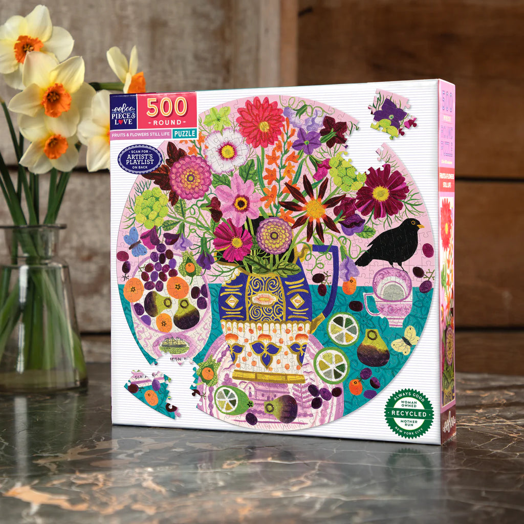 Fruits & Flowers Still Life 500 Piece Puzzle  Eeboo   