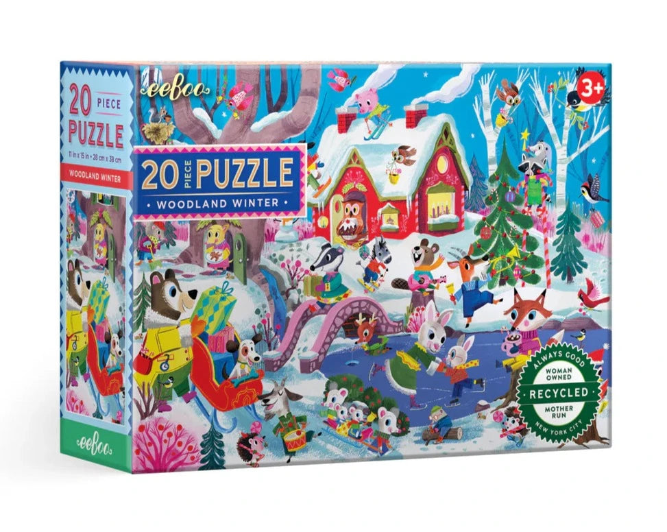 Woodland Winter 20pc Puzzle  Eeboo   