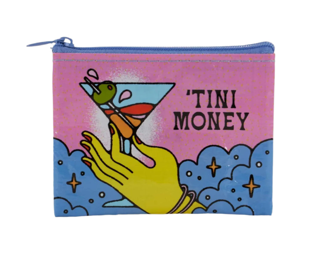 a purse that says ' tini money ' on it