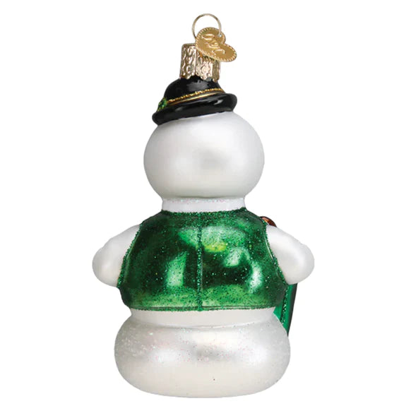 Sam the Snowman Glass Ornament  Old World Christmas   