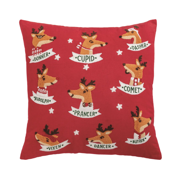 Reindeer Name Pillow