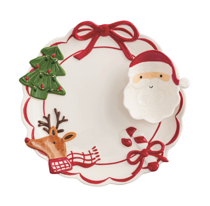 Whimsy Christmas Chip & Dip Server