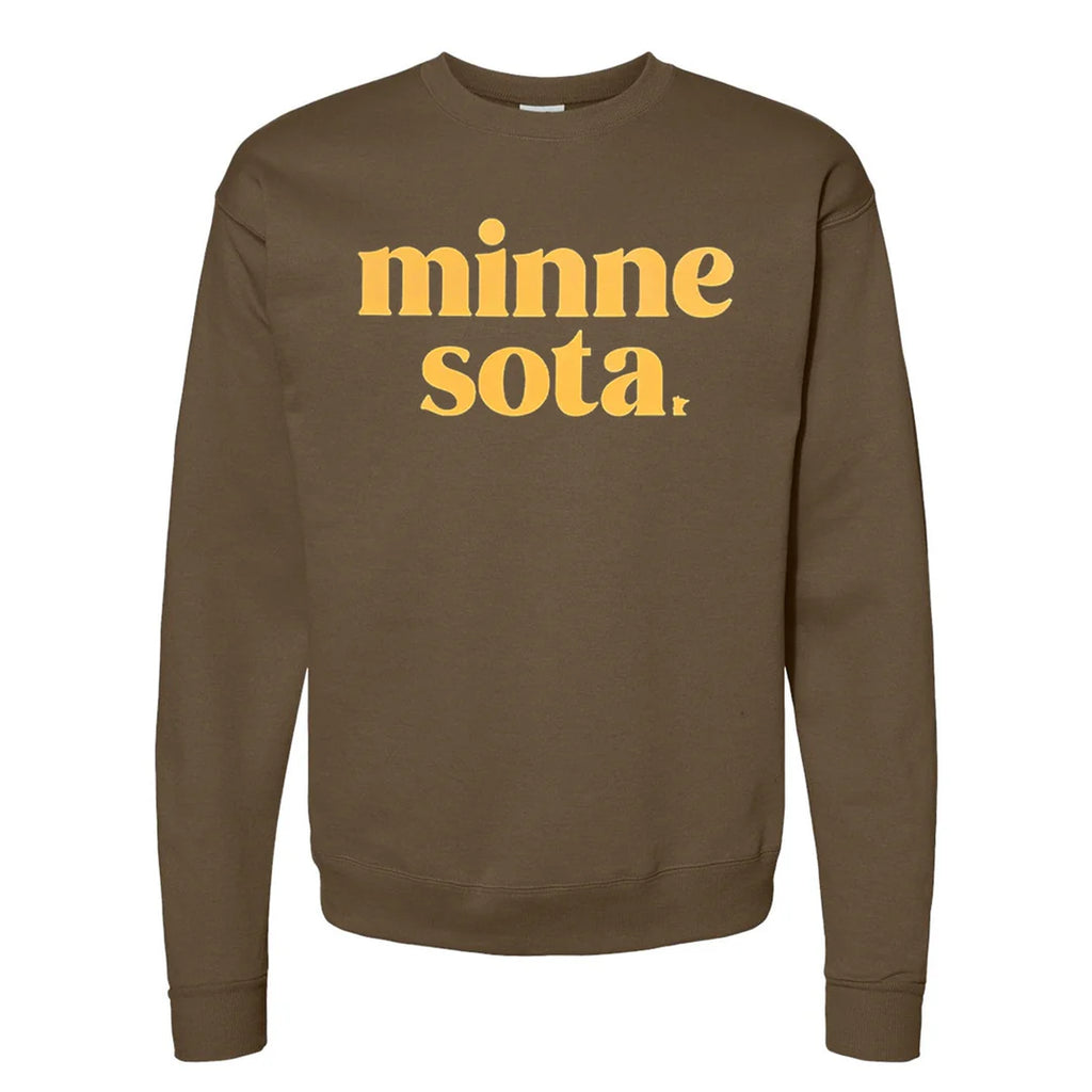 Stacked MN Brown Crewneck