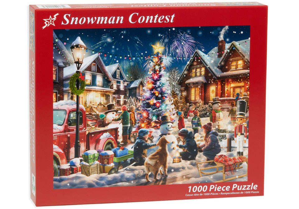 Snowman Contest 1000 Piece Puzzle  Vermont Christmas Company   