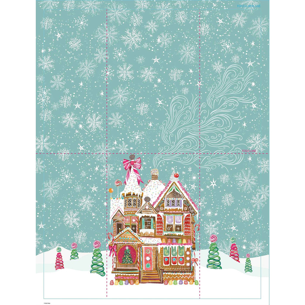 Gingerbread House Tea Towel  Werkshoppe   