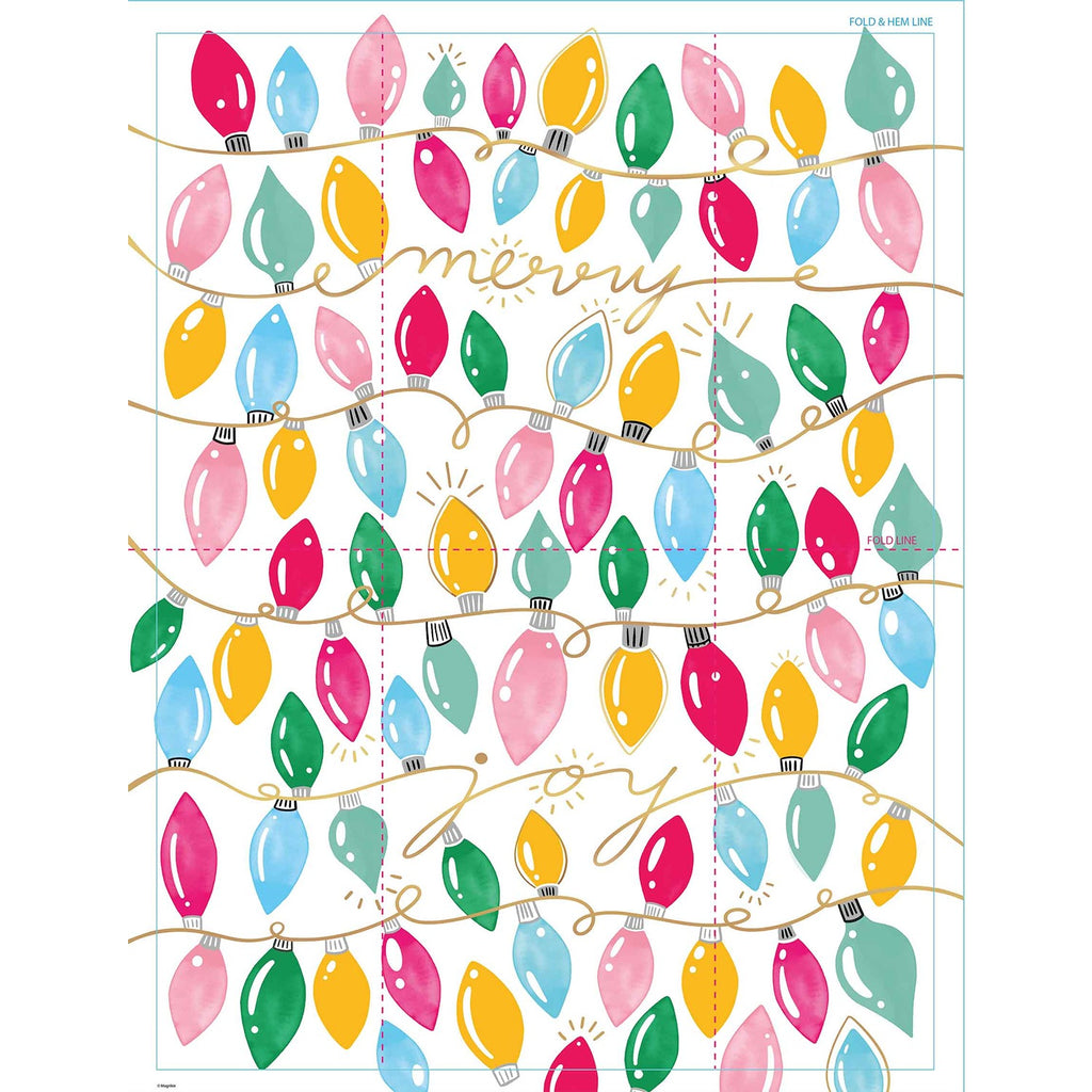 Merry Joy Lights Tea Towel  Werkshoppe   