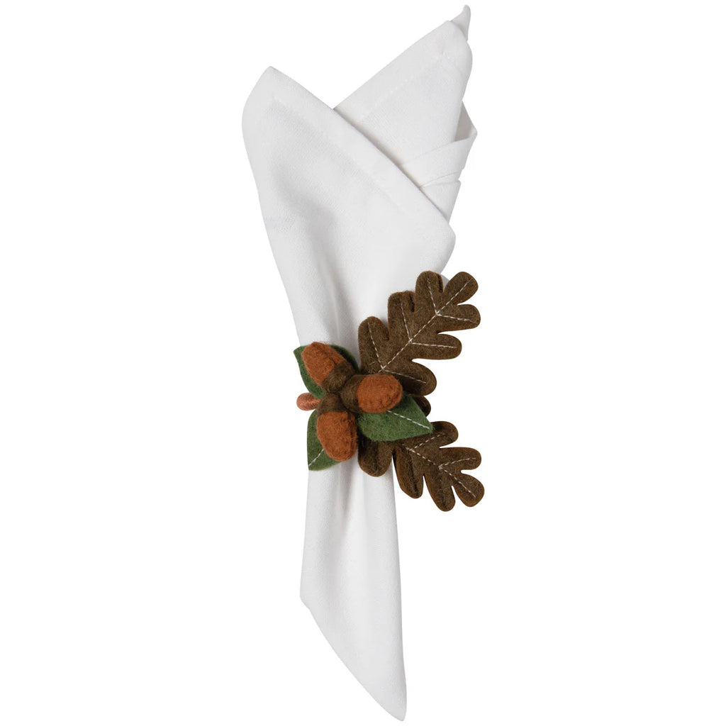 Oak & Acorn Felt Napkin Ring