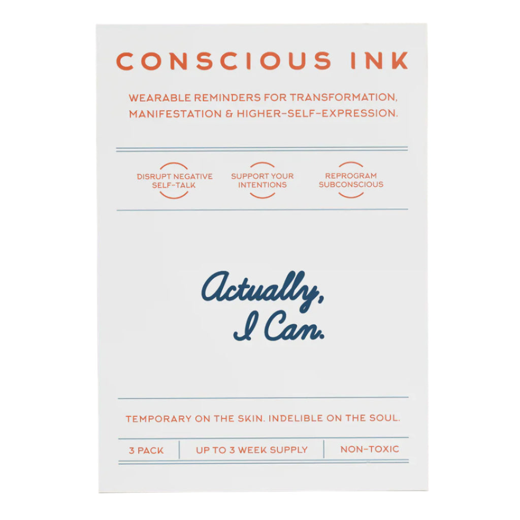 a card that says conscious ink on it