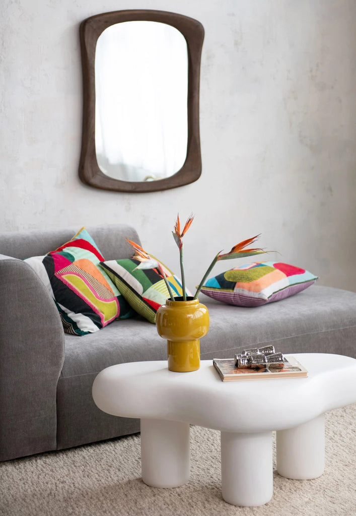 Velvet Abstract Lumbar Pillow