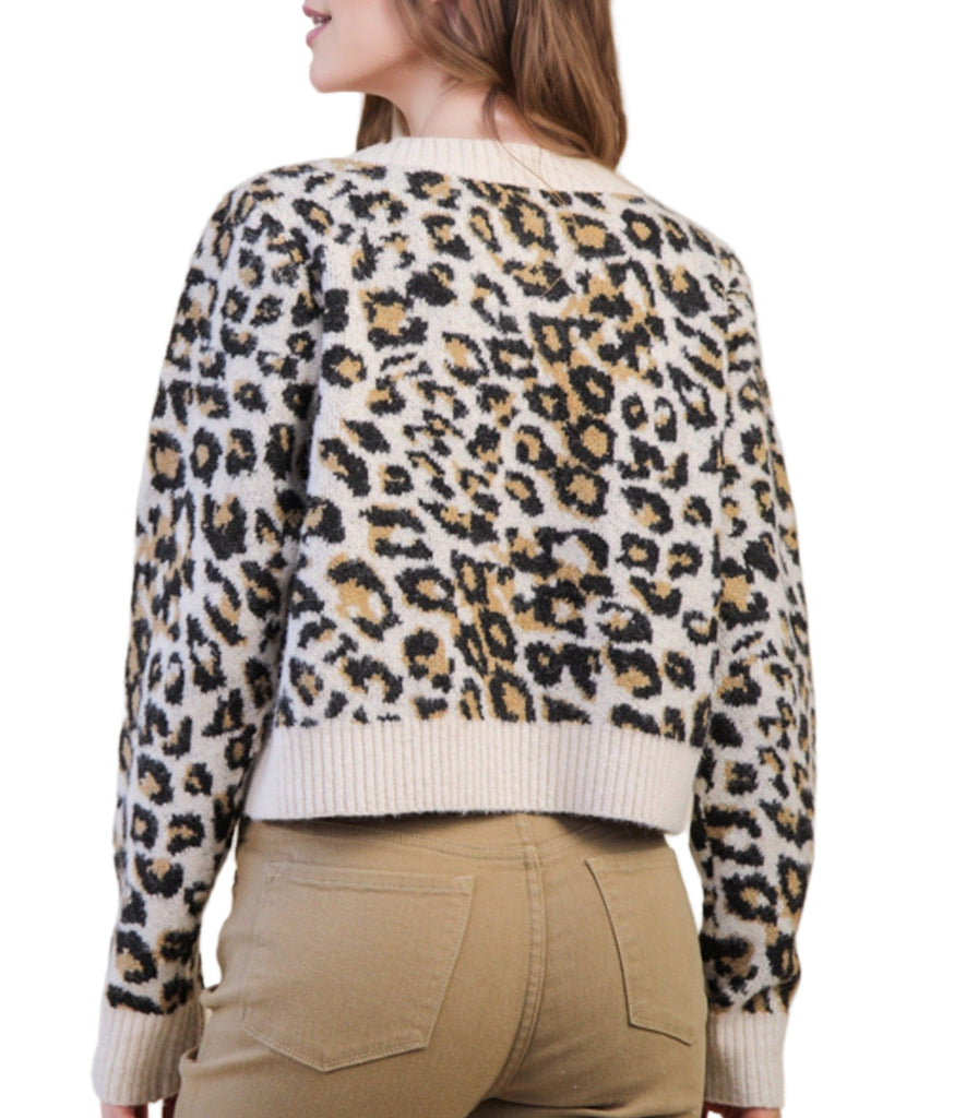 Leopard Knit Cardigan