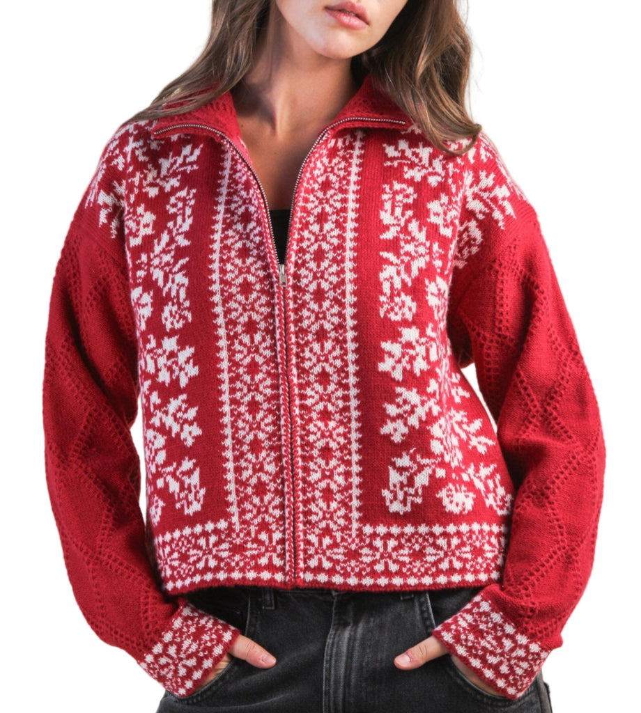 Nordic Zip-Up Cardigan
