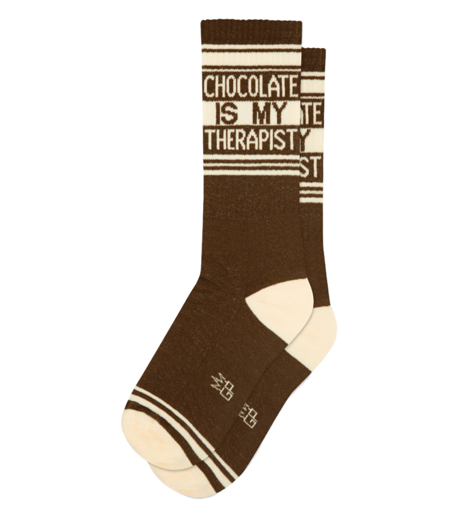 Chocolate is my Therapist Gym Crew Socks