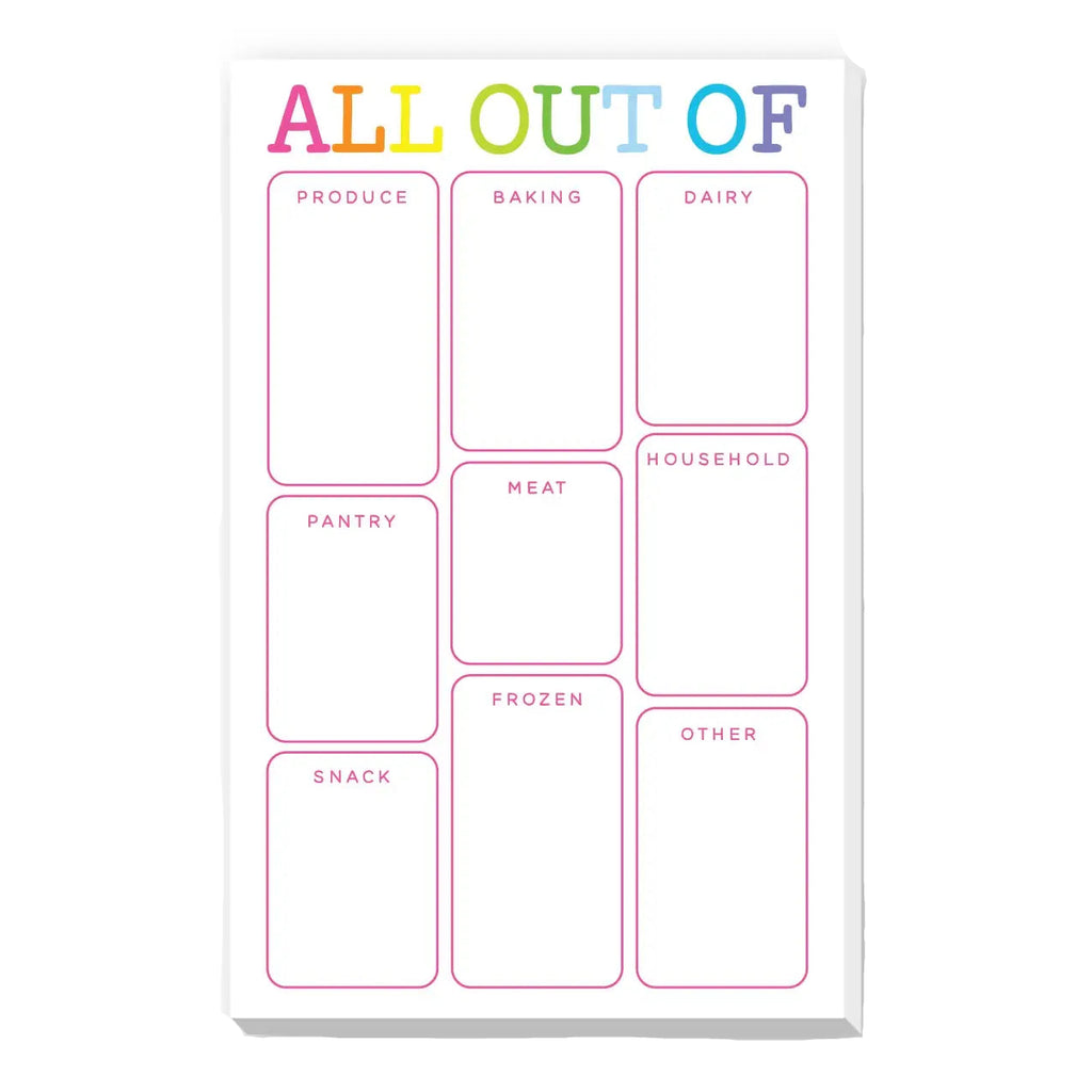 All Out Of Grocery Large Notepad