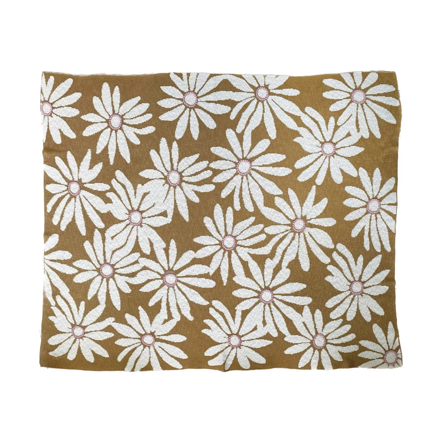 Daisy Cotton Knit Throw