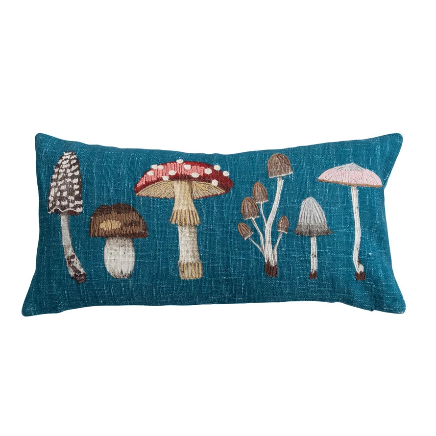 Mushrooms Lumbar Pillow