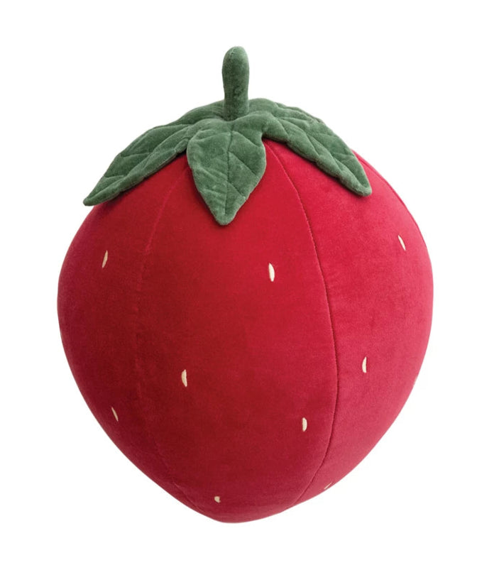 Velvet Strawberry Pillow