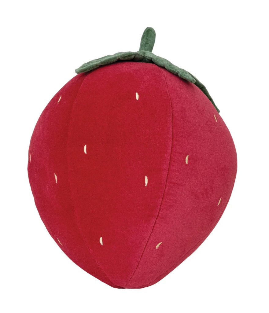 Velvet Strawberry Pillow