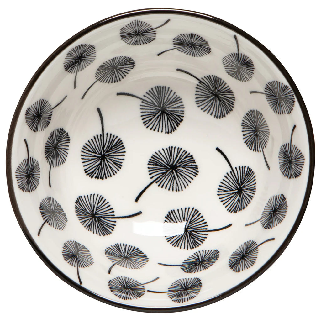 Gray Dandelion Stamped Bowl 3.5"