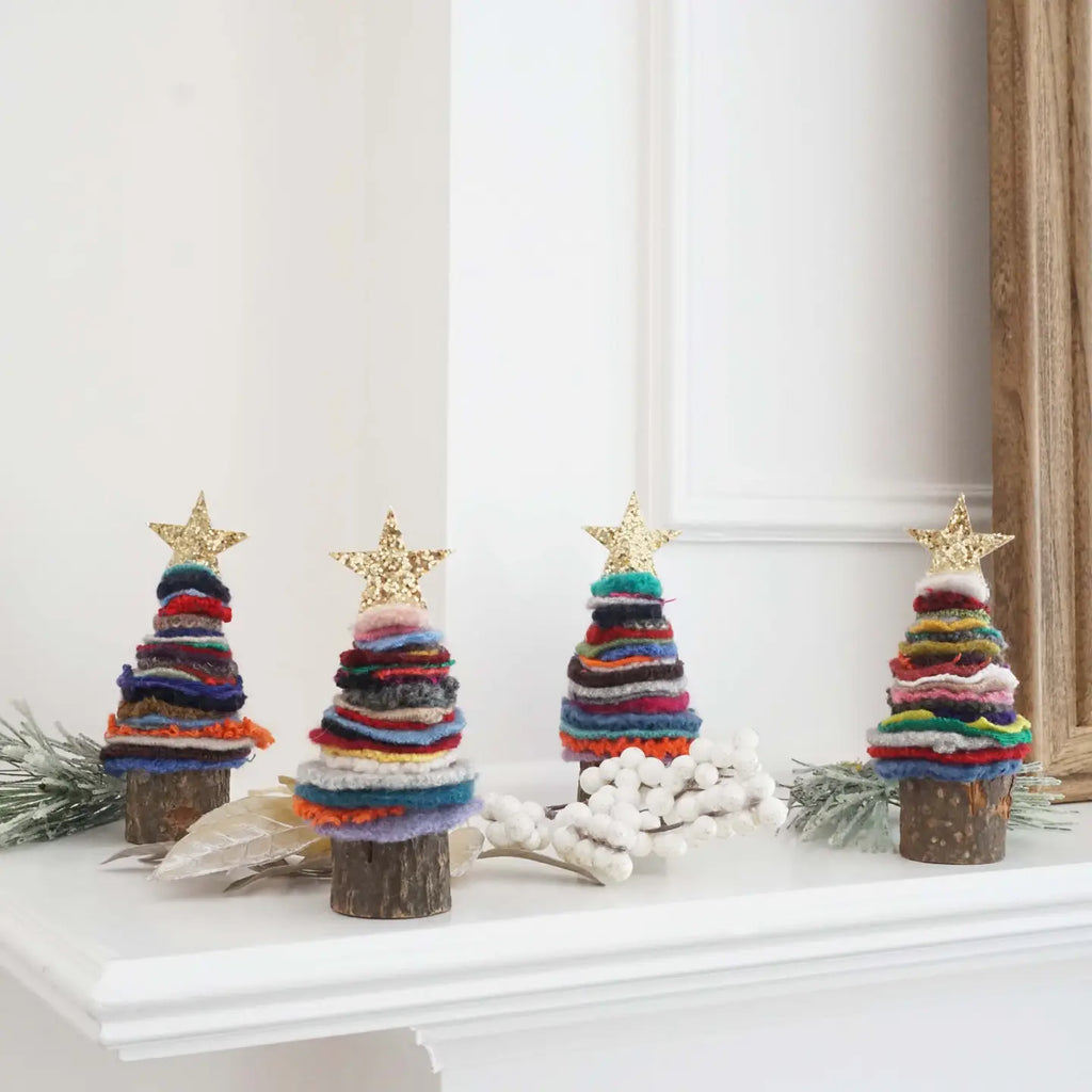 Felted Wool Christmas Trees
