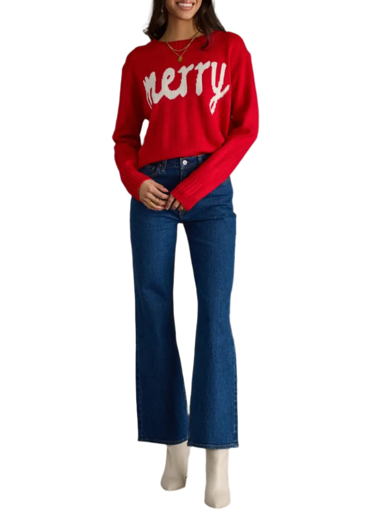Red & White Merry Sweater