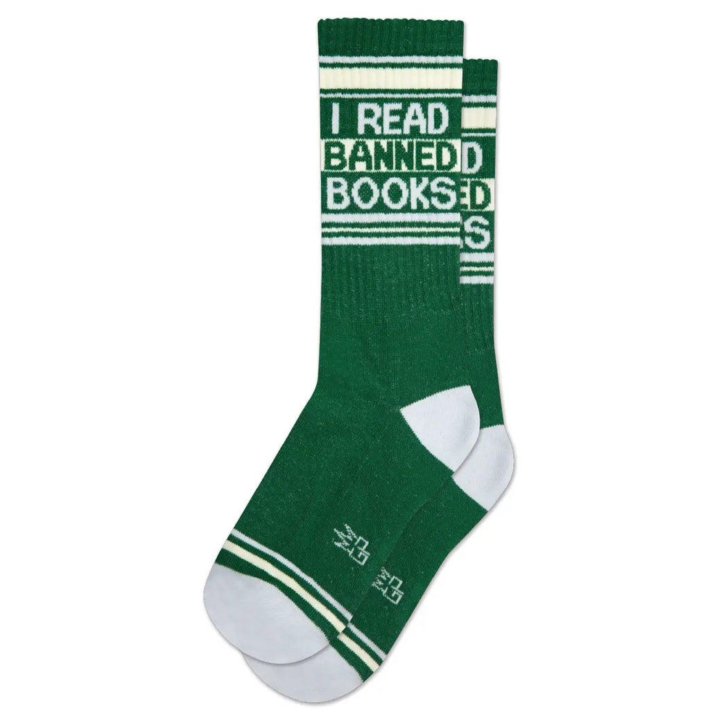 I Read Banned Books Gym Crew Socks